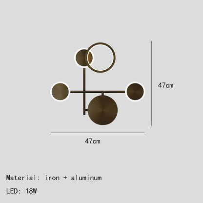 Applique Murale LED Nordique en Aluminium Créatif pour Intérieur Luxe