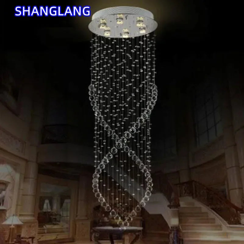 Lustre moderne en cristal K9 LED pour cuisine et salle à manger