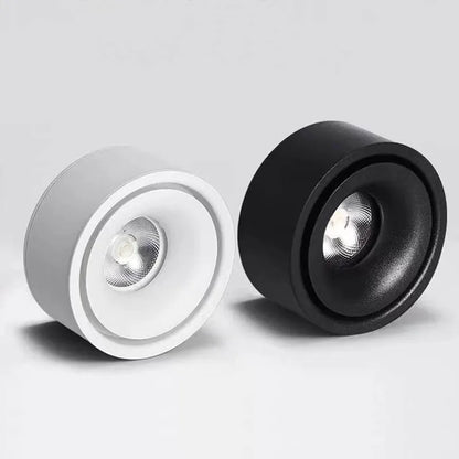 Plafonnier LED circulaire COB dimmable en aluminium, 7-15W, lumière chaude