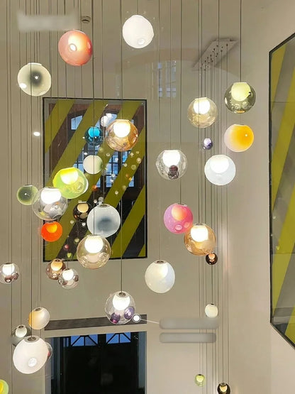 Suspension boule en verre design canadien pour salon et bar Villa