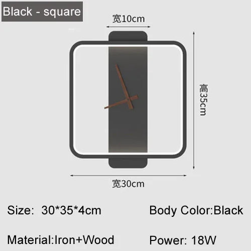 Applique Murale LED Nordique en Métal Noir et Or, Éclairage Intérieur Ambiance Chaleureuse