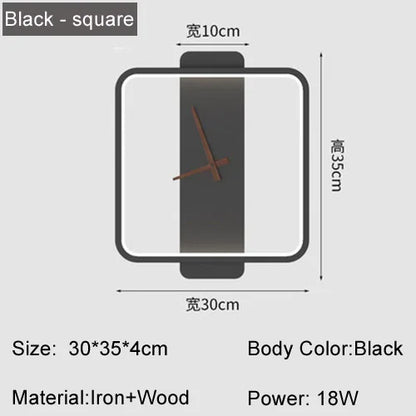 Applique Murale LED Nordique en Métal Noir et Or, Éclairage Intérieur Ambiance Chaleureuse