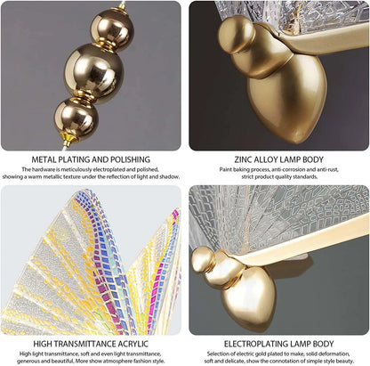 Applique Murale LED Papillon Design Nordique Moderne en Aluminium pour Intérieur