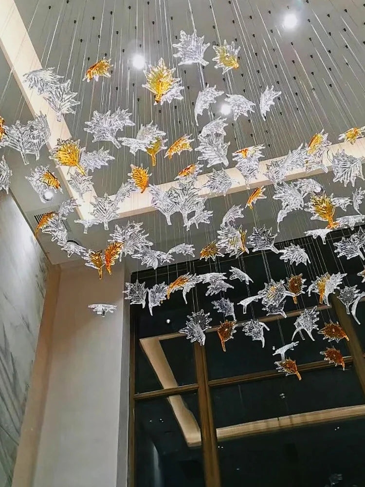 Lustre suspendu en cristal moderne pour salon, salle à manger et hôtel