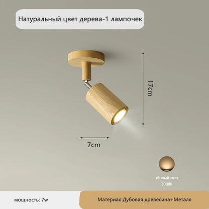 Plafonnier japonais en bois à lumière réglable pour salon et couloir