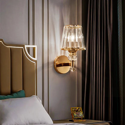 Applique Murale LED Moderne en Cristal avec Abat-jour pour Intérieur Cosy