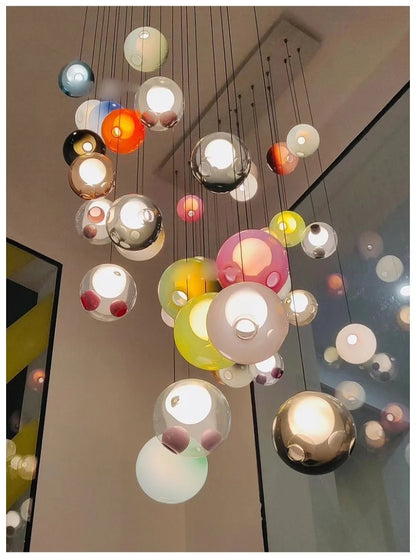 Suspension boule en verre design canadien pour salon et bar Villa