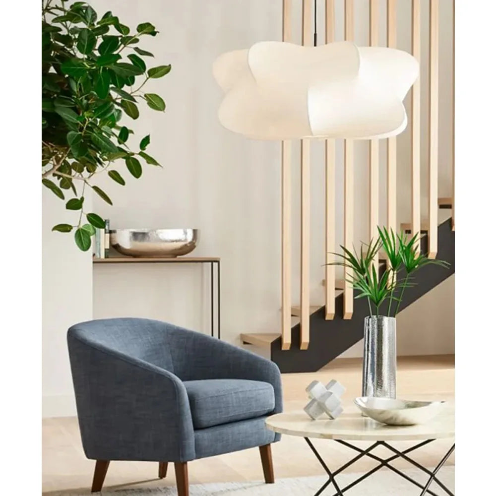 Suspension en soie E27 Wabi Sabi - Plafonnier minimaliste pour salon et bureau