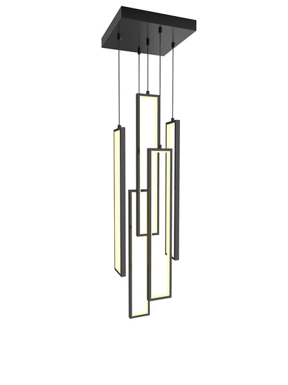 Suspension LED Minimaliste en Aluminium, Luminaire Moderne pour Hall et Escalier