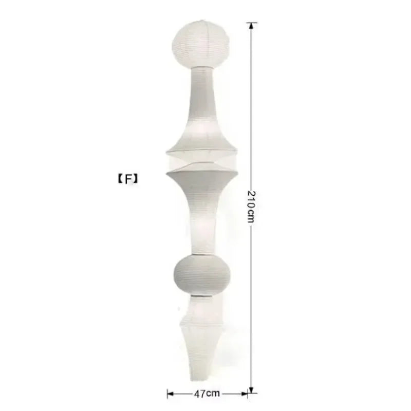 Suspension Akari en papier de riz blanc, lampe japonaise pour salle à manger et escalier