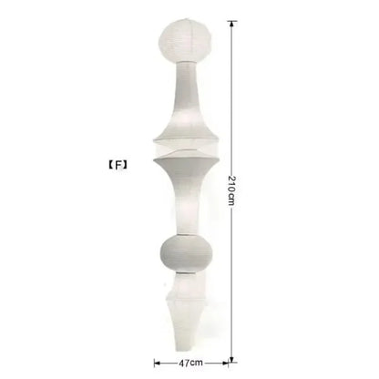 Suspension Akari en papier de riz blanc, lampe japonaise pour salle à manger et escalier