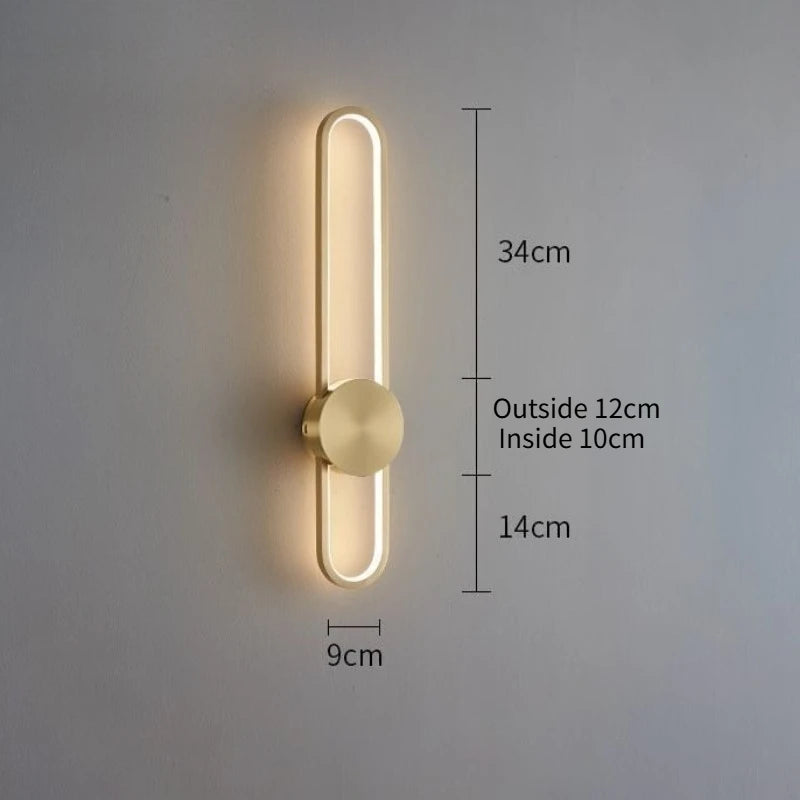 Applique Murale LED Moderne Longue en Aluminium pour Salon et Chambre