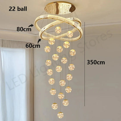 Lustre en cristal moderne pour salon, hall et loft, éclairage cosy à intensité variable