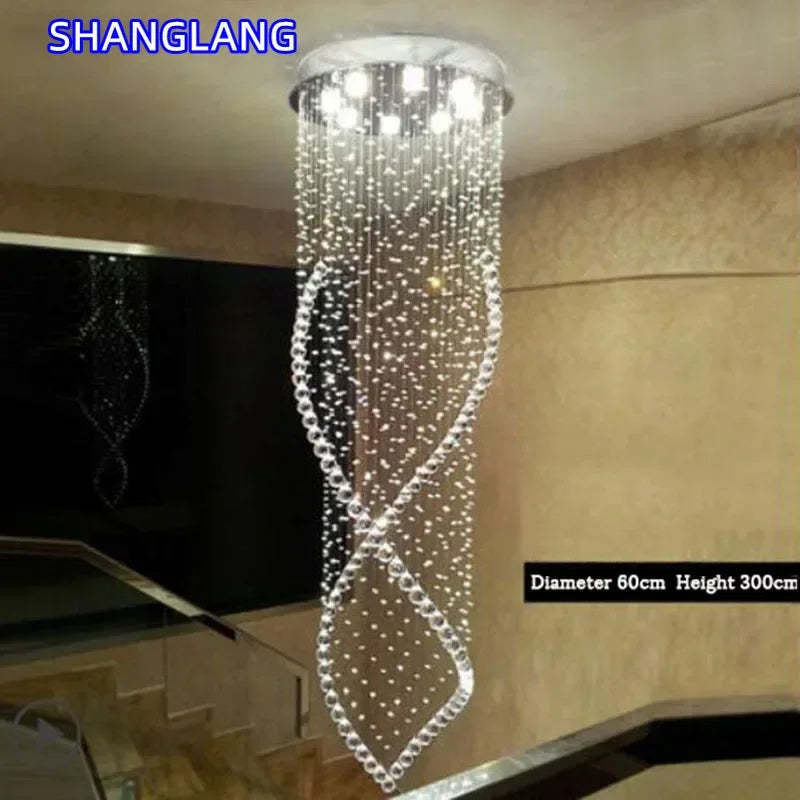 Lustre moderne en cristal K9 LED pour cuisine et salle à manger