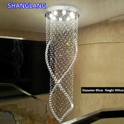 Lustre moderne en cristal K9 LED pour cuisine et salle à manger