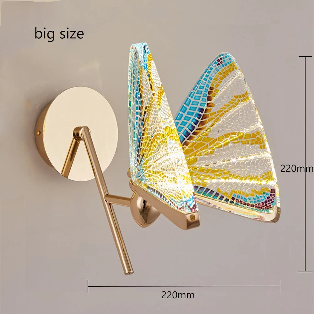 Applique Murale LED Papillon Design Nordique Moderne en Aluminium pour Intérieur