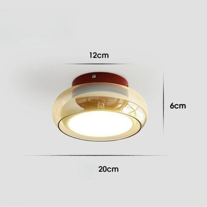 Plafonnier LED en verre style français pour couloir et entrée, lumière chaleureuse