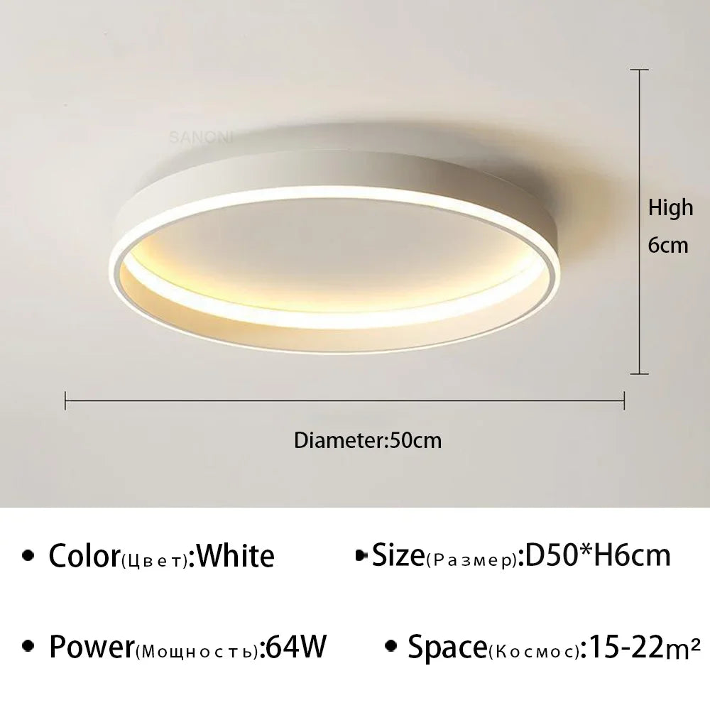 Plafonnier LED moderne en aluminium pour intérieur design élégant