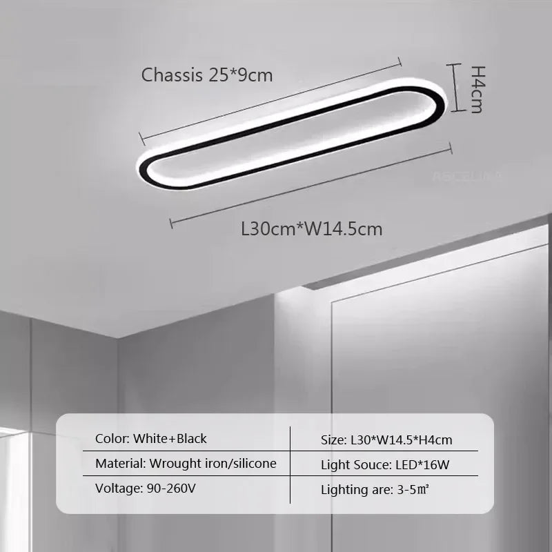 Plafonnier LED moderne en aluminium pour salon et salle à manger, lumière chaude