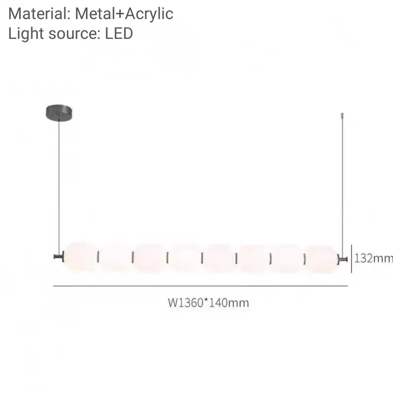 Suspension en verre style crème française, luminaire intérieur élégant