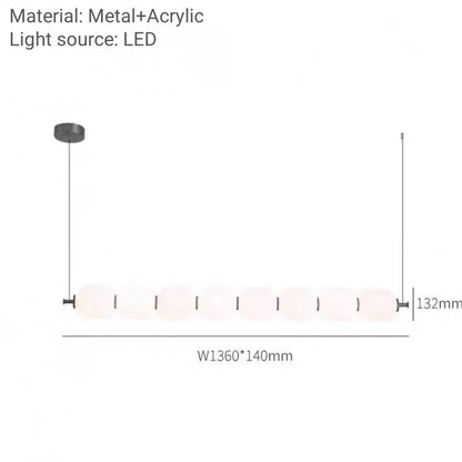 Suspension en verre style crème française, luminaire intérieur élégant