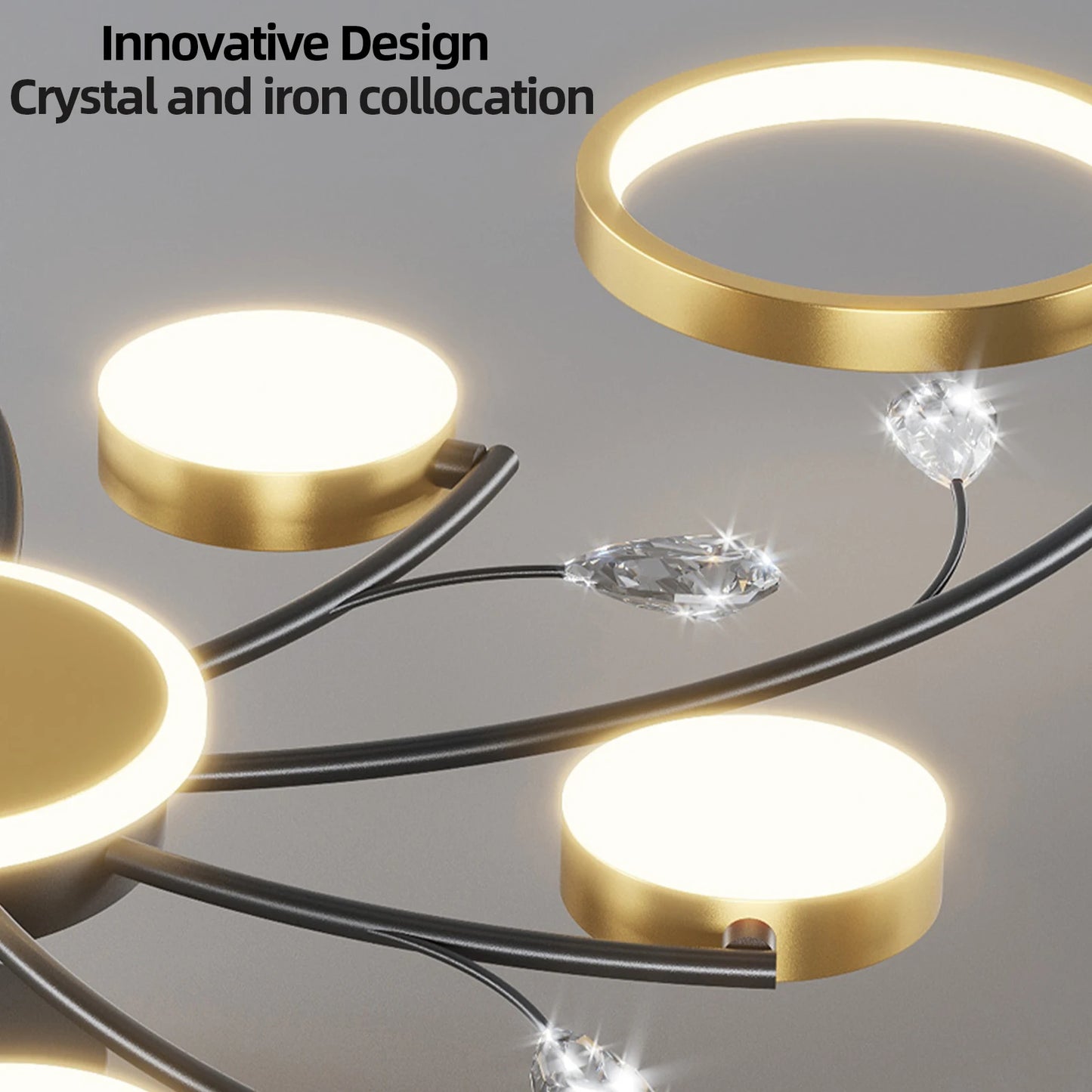 Plafonnier LED moderne nordique IRALAN avec télécommande, luminaire d’intérieur dimmable