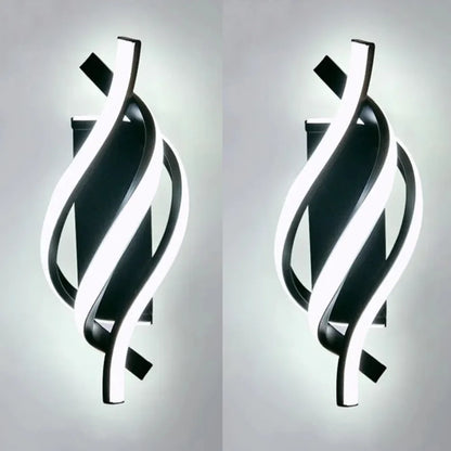 Applique Murale LED Moderne Design Spirale Aluminium Lumière Chaude