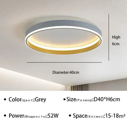 Plafonnier LED moderne en aluminium pour intérieur design élégant