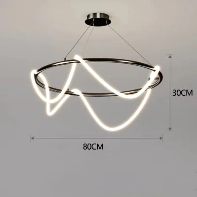 Suspension LED moderne à long tuyau pour salle à manger et bar, lumière chaude