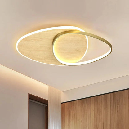 Plafonnier LED moderne en bois, éclairage d’intérieur décoratif pour chambre et salon