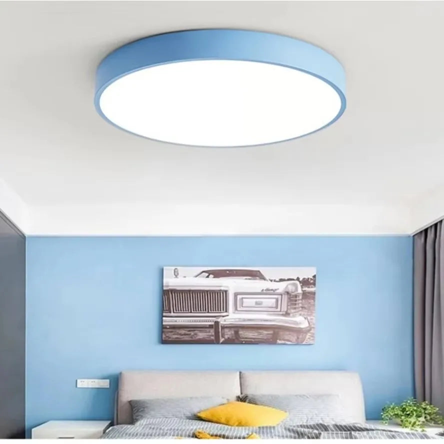 Plafonnier LED circulaire moderne en métal et acrylique, design minimaliste pour intérieur