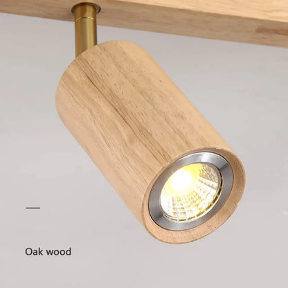 Plafonnier japonais en bois à lumière réglable pour salon et couloir