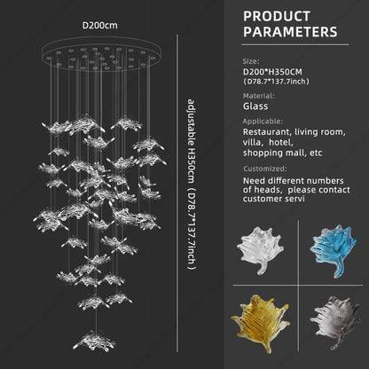 Lustre suspendu en cristal moderne pour salon, salle à manger et hôtel