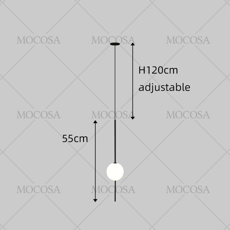 Suspension LED moderne pour escalier, lustre haute hauteur design métal