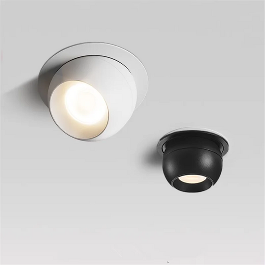 Plafonnier LED rotatif 7W-20W anti-éblouissement en aluminium, lumière chaude