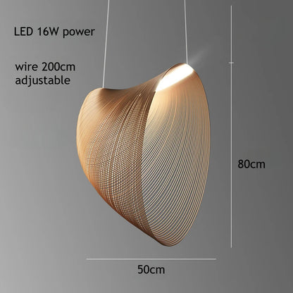 Suspension nid d'oiseau japonaise en bambou, éclairage moderne pour salon et chambre