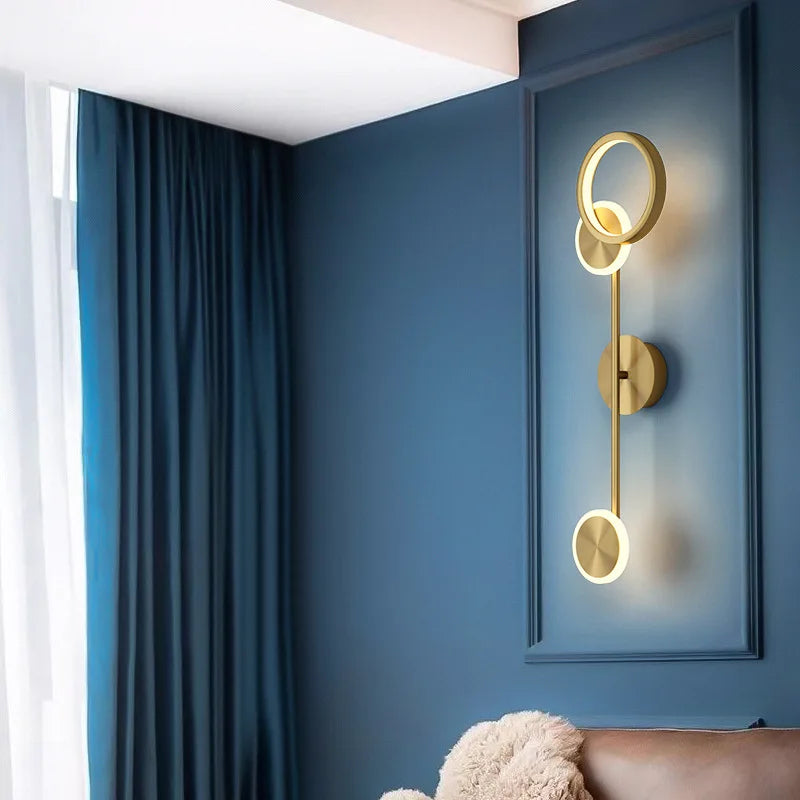 Applique Murale LED Nordique en Aluminium Créatif pour Intérieur Luxe
