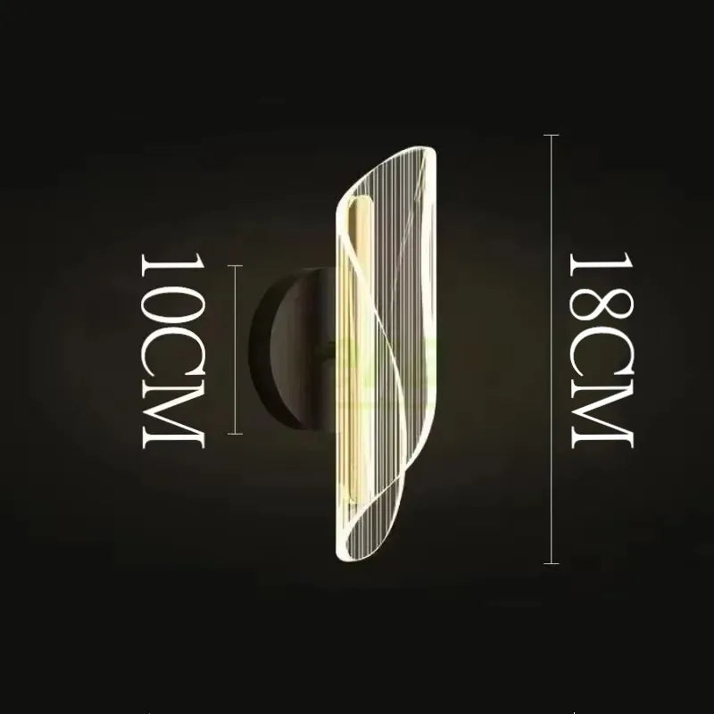Applique Murale LED Moderne Taille Mince en Métal pour Salon et Chambre