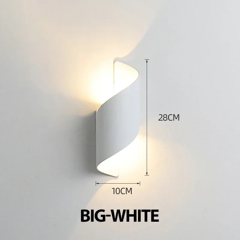 Applique Murale LED 10W Design Nordique Moderne, Étanche IP65, Lumière Blanche Chaude