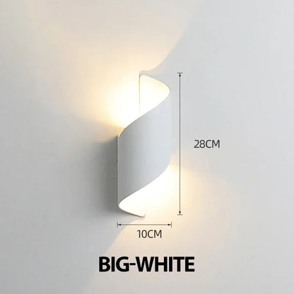 Applique Murale LED 10W Design Nordique Moderne, Étanche IP65, Lumière Blanche Chaude