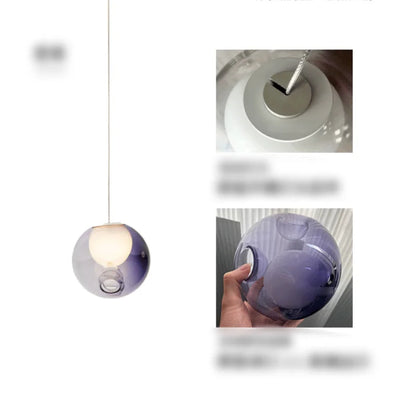 Suspension boule en verre design canadien pour salon et bar Villa