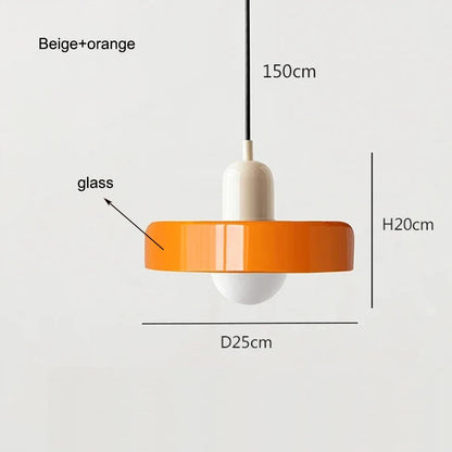 Suspension verre rétro nordique E27 LED lumière chaude pour intérieur
