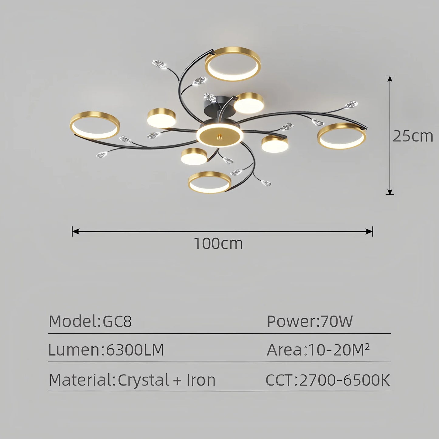 Plafonnier LED moderne nordique IRALAN avec télécommande, luminaire d’intérieur dimmable