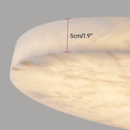 Plafonnier LED Circulaire en Marbre Naturel et Cuivre Ultra-Mince Moderne