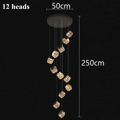 Lustre plafond moderne en cristal LED réglable 3000K-6000K