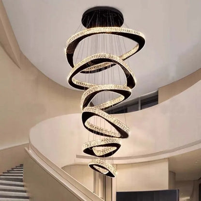 Lustre moderne en cristal et fer forgé, éclairage LED dimmable pour salon