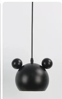 Suspension LED Mickey design moderne en alliage, luminaire d’intérieur pour chambre d’enfant