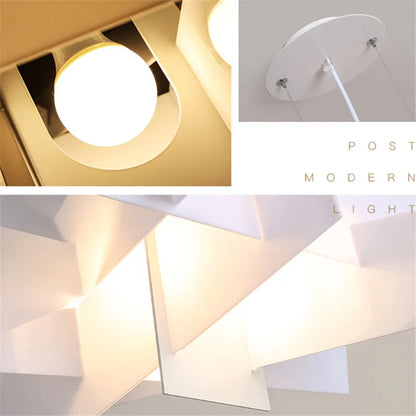 Suspension Big Bang rectangulaire empilable en chrome poli, lumière esthétique design Art Déco