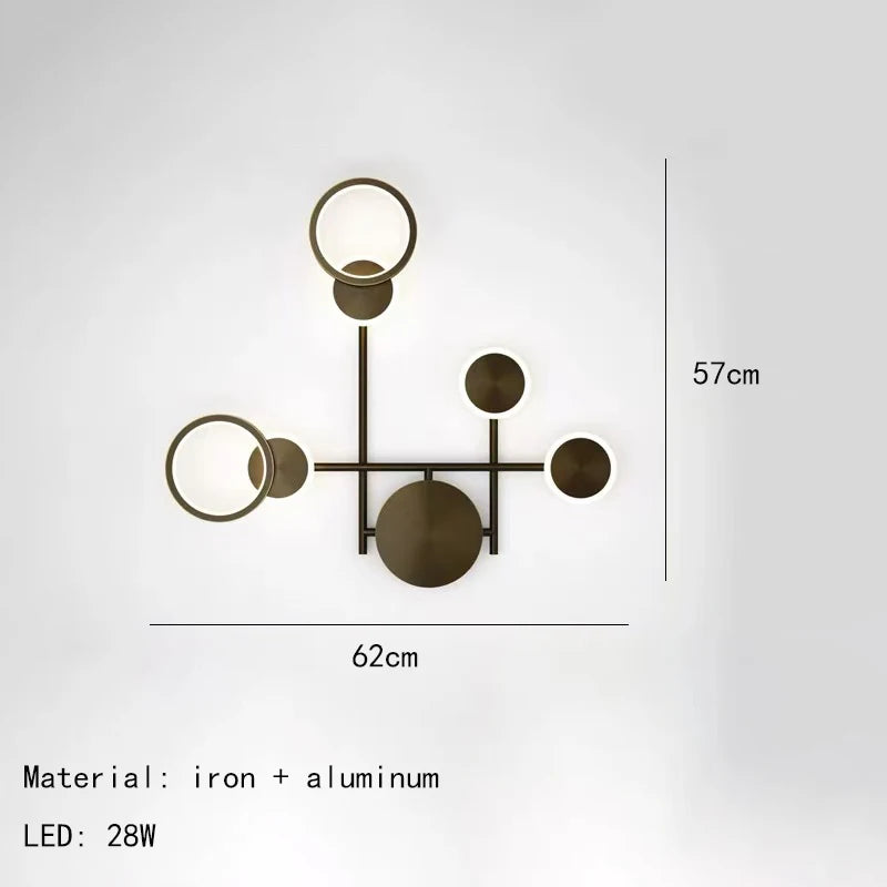Applique Murale LED Nordique en Aluminium Créatif pour Intérieur Luxe