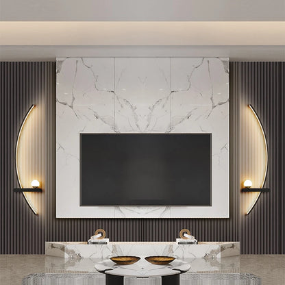 Applique Murale LED Moderne Noire en Aluminium, Luminaire Intelligente à Intensité Variable